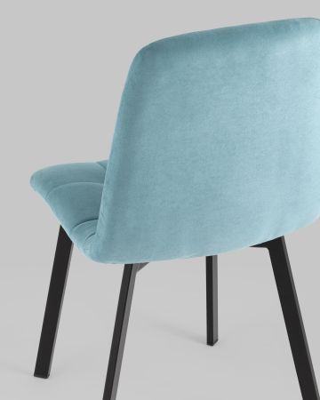 Стул Oliver Square велюр пыльно-голубой