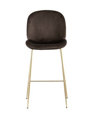 Стул барный Beetle со спинкой коричневый