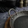 Сковорода для подачи 20 см h2,6 см круглая 2 ручки "Vintage Blued" углерод. сталь ИНДУКЦИЯ P.L.