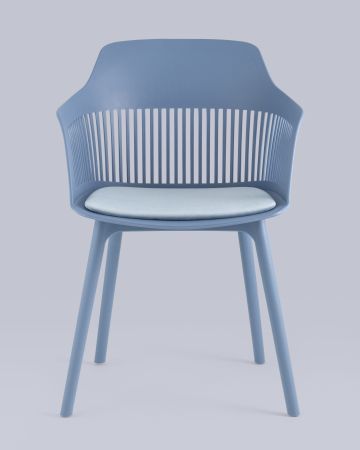 Стул Crocus с подушкой велюр голубой
