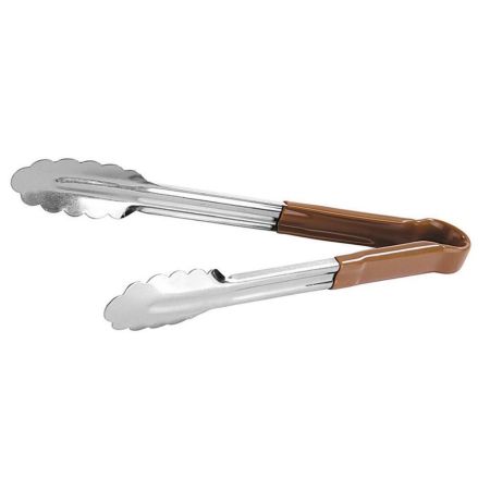 Щипцы универсальные 30 см нерж. коричневые с силикон. вставками  Pujadas, Испания