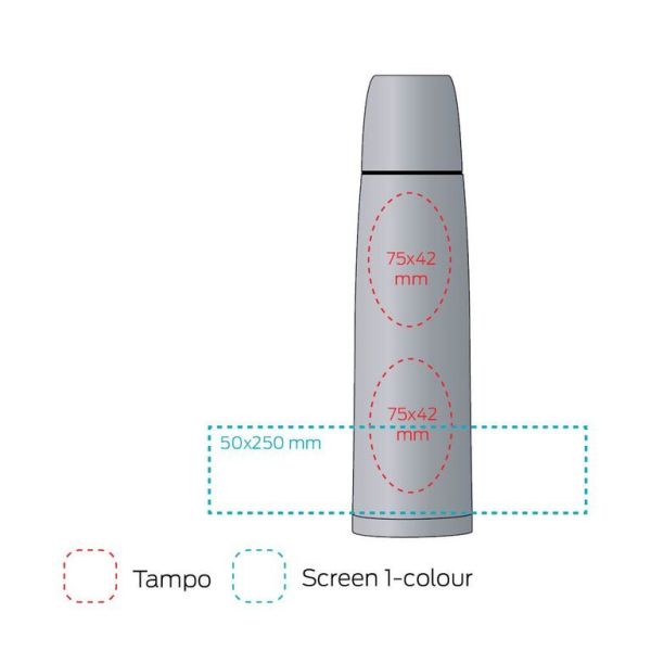 Термос 0.7 л черный, нержавеющая сталь