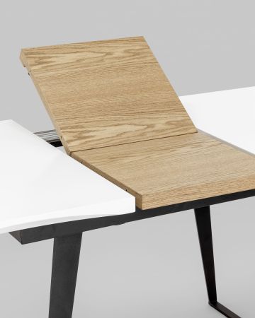 Стол обеденный Йорк раскладной 120-160*80 белый