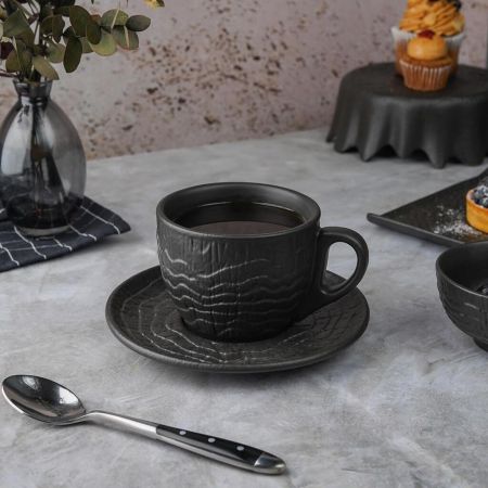 Чайная пара 300 мл d 9,7 см h7,9 см Black Raw Wood P.L. Proff Cuisine [6]