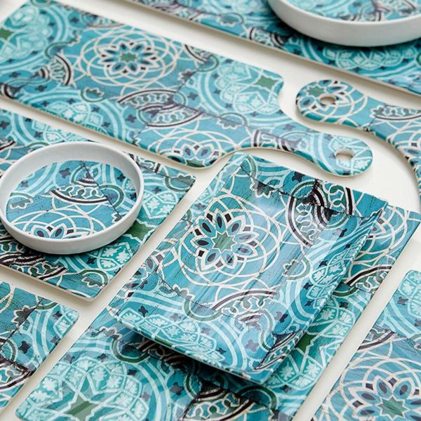 Блюдо 24,8*15,2*2,9 см прямоуг. Damask Blue пластик меламин P.L. Proff Cuisine