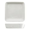 Форма для запекания квадратная, с рельефным бортом, 25х25х5 см, белая, фарфор