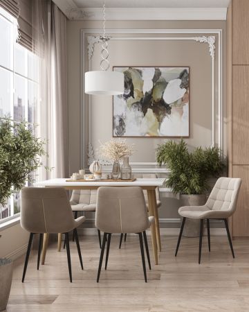 Стол обеденный Стокгольм раскладной 120-160*80 белый