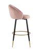 Стул барный Наоми велюр розовый