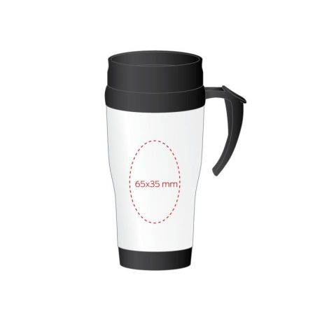 Термокружка 0.4 л белая, пластик