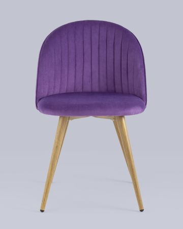 Стул Лион Страйпс велюр лиловый
