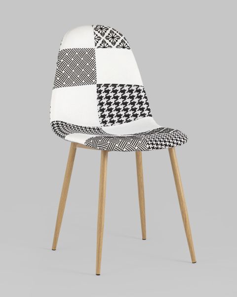 Стул Валенсия пэчворк черно-белый