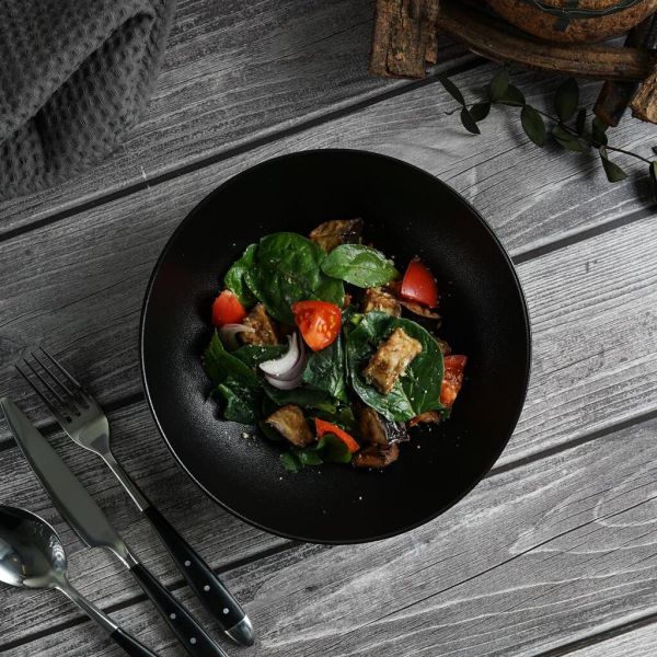 Салатник 700 мл d 20,6 см h6 см Black Sand Fine Plus Noble [6]