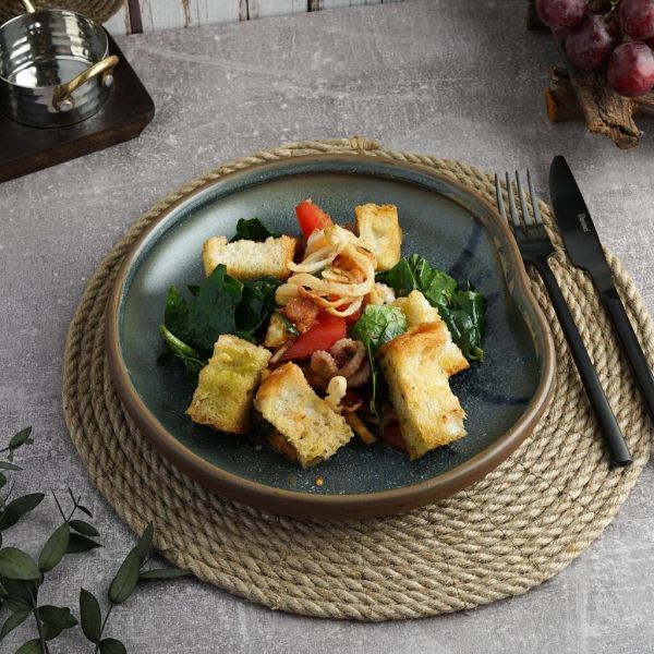 Салатник 500 мл 22,9*21,5 см h3,2 cм Village Purple New Brown Taiga P.L. [4]