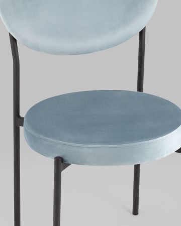 Стул Барбара NEW велюр серо-голубой