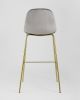 Стул барный Валенсия велюр серый золотые ножки