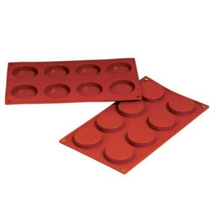 Форма кондитерская "Флорентинс" 8 ячеек d 60 мм, h 12 мм силикон (30*17,5 см) P.L.