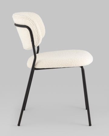 Стул Кэрол без подлокотников букле белый