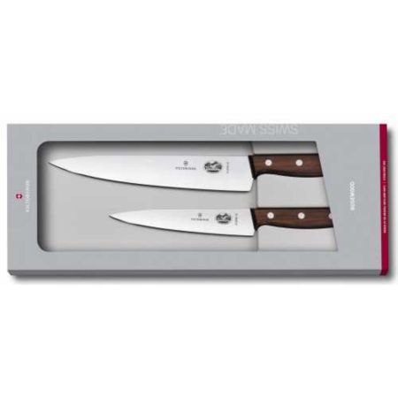 Набор универсальных ножей Victorinox 15/22 см, деревянная ручка, ручка розовое дерево