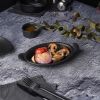 Блюдо овальное 18,5*12,5 см h3,5 см 310 мл с ручками Black Raw Stellar P.L. Proff Cuisine [4]