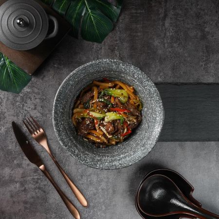 Салатник 1225 мл миска для лапши d 20 см h10,3 см глазурь Glossy Stone Taiga P.L. [1]