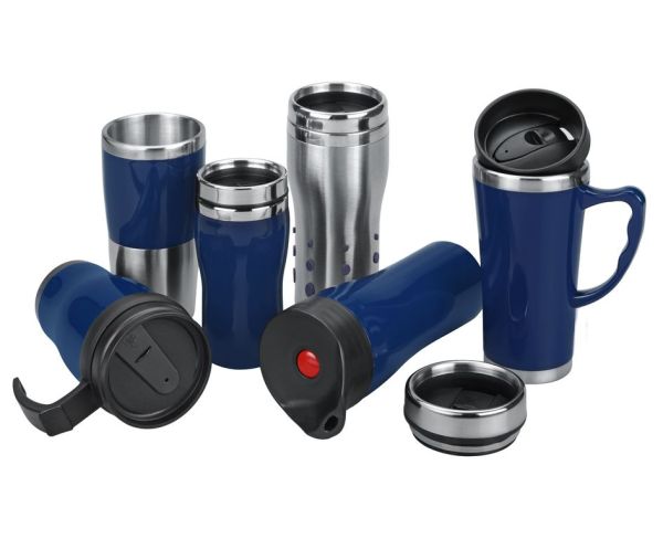 Термостакан 0.25 л синий, пластик