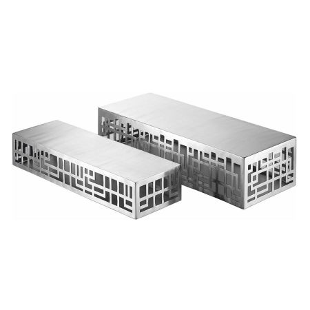 Подставка фуршетная стойка 51*15 см h9 см прямоуг. перфорация нерж. P.L. Hotelware