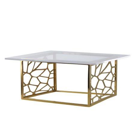 Подставка фуршетная стойка 35*35 см h20,2 см + блюдо 45*45 см акрил Gold P.L.