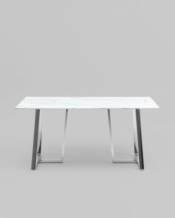 Стол обеденный Даллас 160*90 белый стеклянный