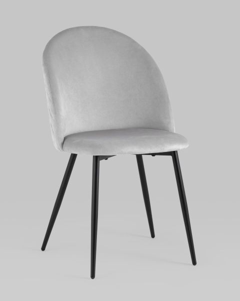 Стул Lilly велюр серебристый