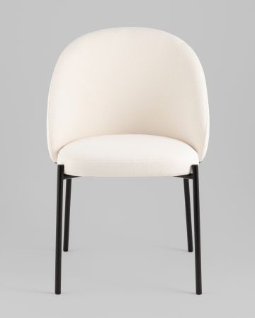 Стул обеденный Adelinde бежевый с зеленой экокожей