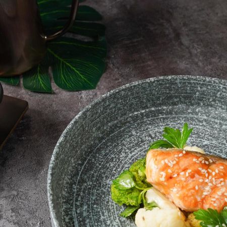 Тарелка с бортом 25 см h4,5 см глазурь Glossy Stone Untouched Taiga P.L. Proff Cuisine [1]