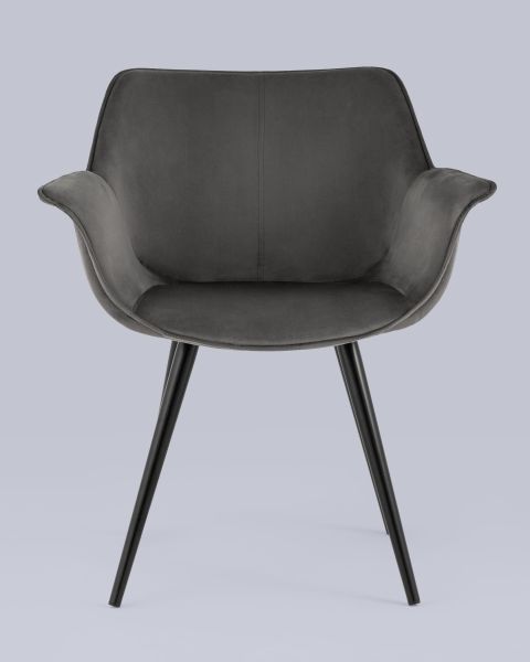 Стул Мэйсон велюр темно-серый
