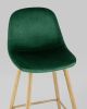 Стул барный Валенсия велюр зеленый ножки цвет дерево