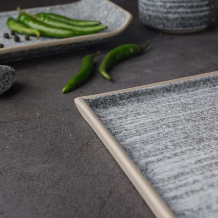 Тарелка 20*20 см h1,2 см квадратная Stone Untouched Taiga P.L. Proff Cuisine [1]