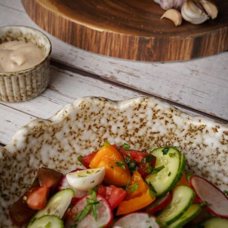 Салатник 700 мл d 22,5 см h6,2 см Crush Brown Spider Silk P.L. Proff Cuisine [4]