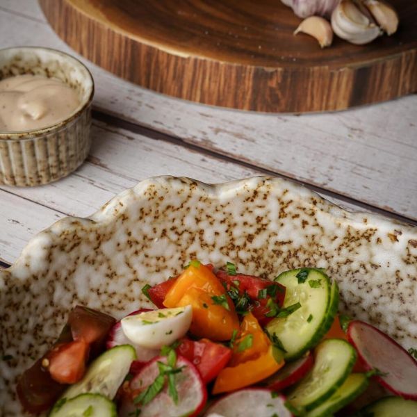 Салатник 700 мл d 22,5 см h6,2 см Crush Brown Spider Silk P.L. Proff Cuisine [4]