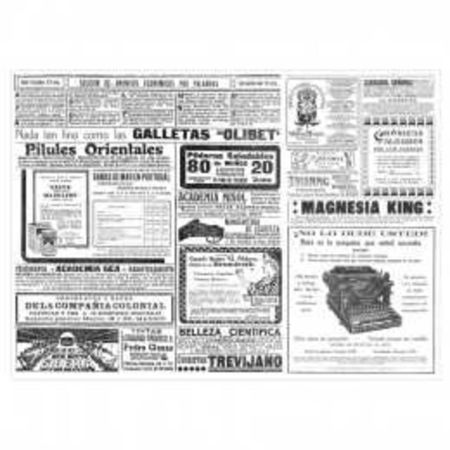 Подкладка настольная сервировочная (плейсмет) "Газета" белая, 31*43 см, бумага, 500 шт