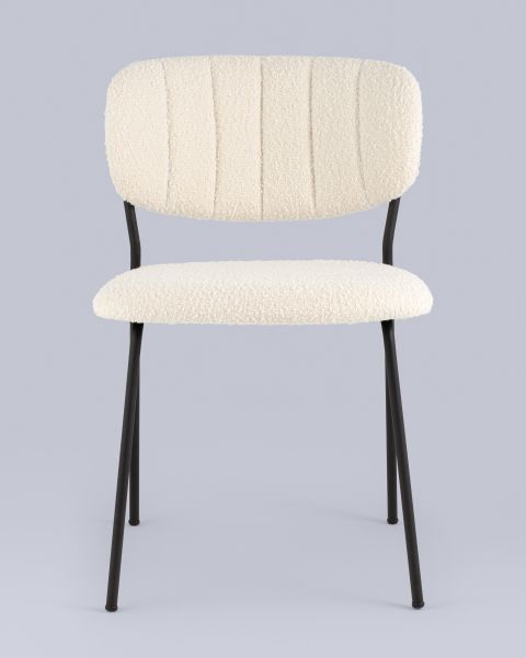 Стул Кэрол без подлокотников букле белый