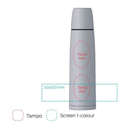 Термос 1 л серебристый, нержавеющая сталь