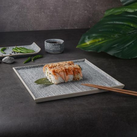 Тарелка 24*24 см h1,3 см квадратная Stone Untouched Taiga P.L. Proff Cuisine [1]