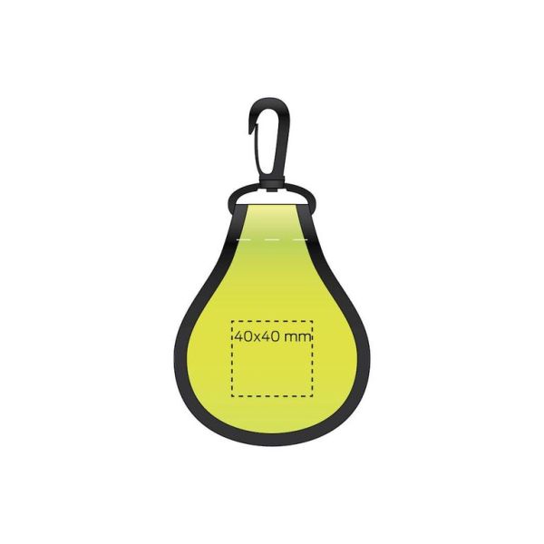 Отражатель пешеходный на карабине, полиэстер