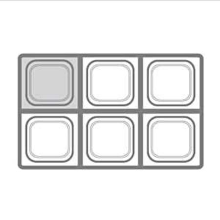 Гастроемкость 1/6 h65 мм поликарбонат 176*162*65 мм прозрачная 1 л P.L.