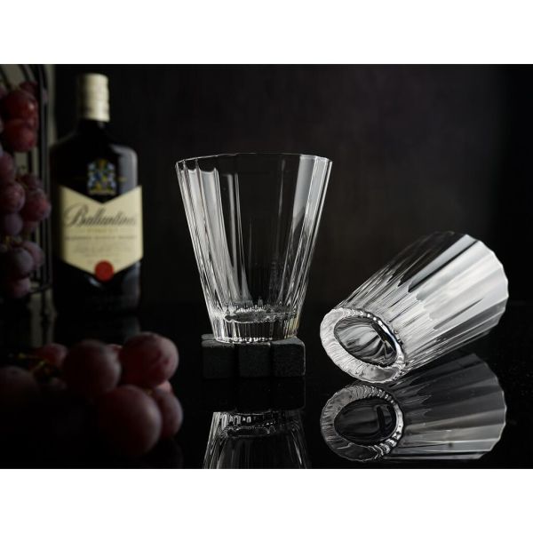 Стакан Хайбол 360 мл "Fire Optical" d 8,4 см h14 см оптические грани дно овал P.L. - BarWare [6]