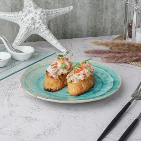 Тарелка d 20,5 см h2,5 см Sea Blue Frutti di Mare P.L. [1]