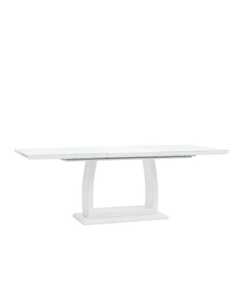 Стол обеденный Орлеан раскладной 160-215*90 глянцевый белый