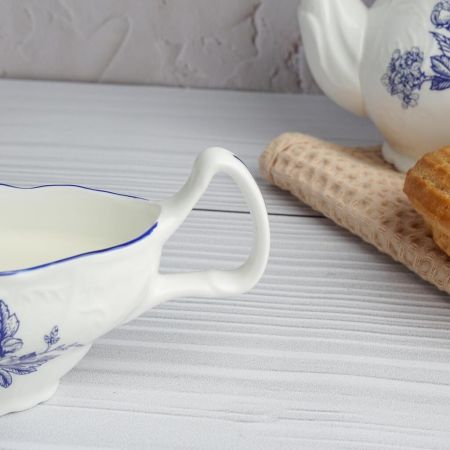 Соусник 100 мл 16,5*5,5 см h5,6 см с ручкой фарфор Sea Flower P.L. Proff Cuisine [1]