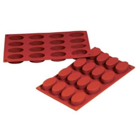 Форма кондитерская "Овал" 16 ячеек 55*33 мм, h 20 мм силикон (30*17,5 см) P.L.