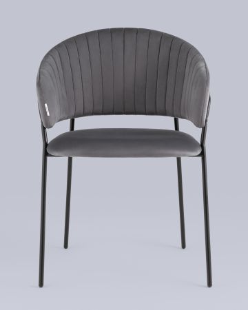 Стул Бруно велюр серый