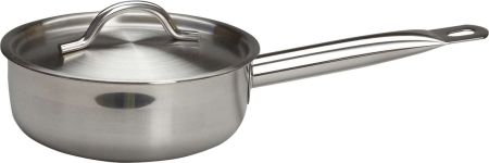 Сотейник  1,15 л. нерж. d=16 см. h=6 см. с крышк. тройное дно (индукция) MGsteel /1/10/
