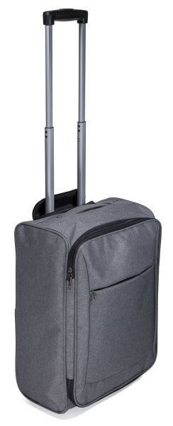 Чемодан на колесиках серый на 40 л, 600D полиэстер